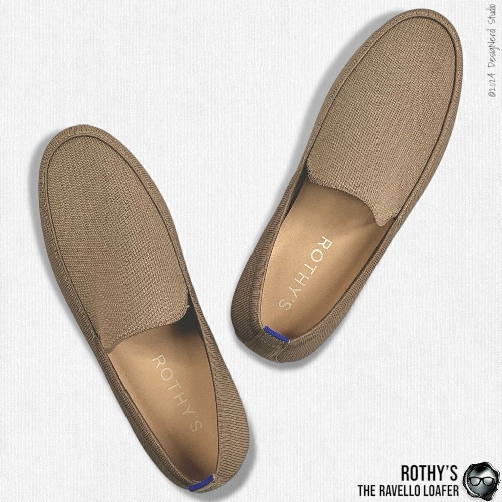ROTHY’S THE RAVELLO LOAFER IN FADED BROWN SUSTAINABLE WASHABLE SHOES SIZE EU 42